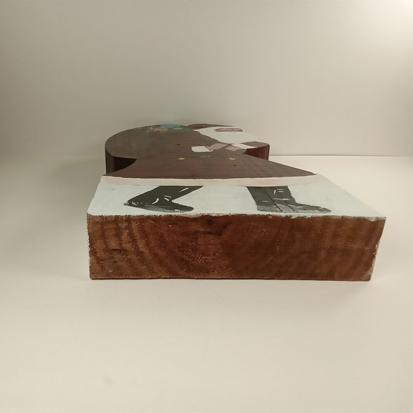 Hand-Crafted Wooden Painted Santa Claus St. Nick Standing Christmas Decoration - Picture 6 of 7